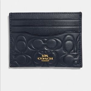 Coach Card Case In Signature Leather NWT